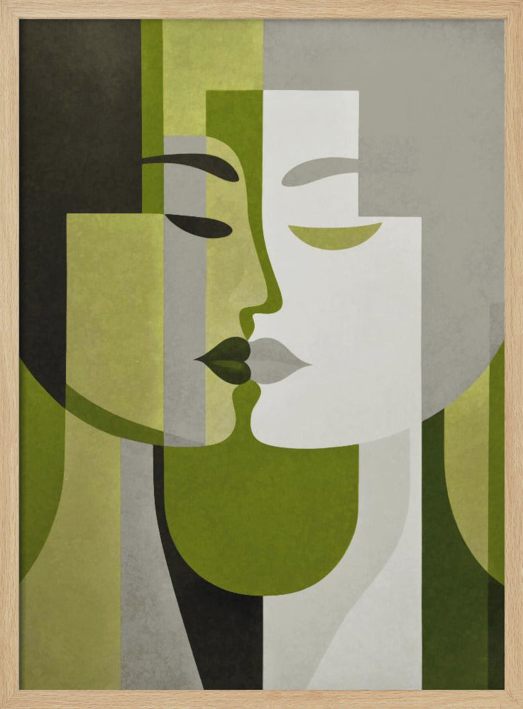 Kus me Groen Grijs | Poster