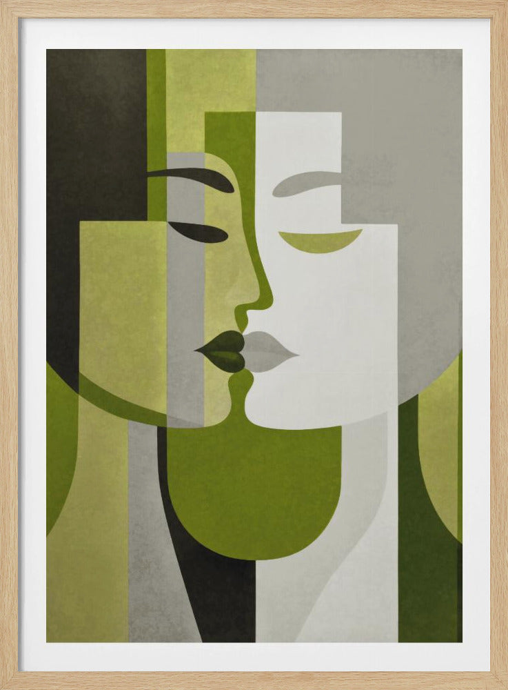 Kus me Groen Grijs | Poster