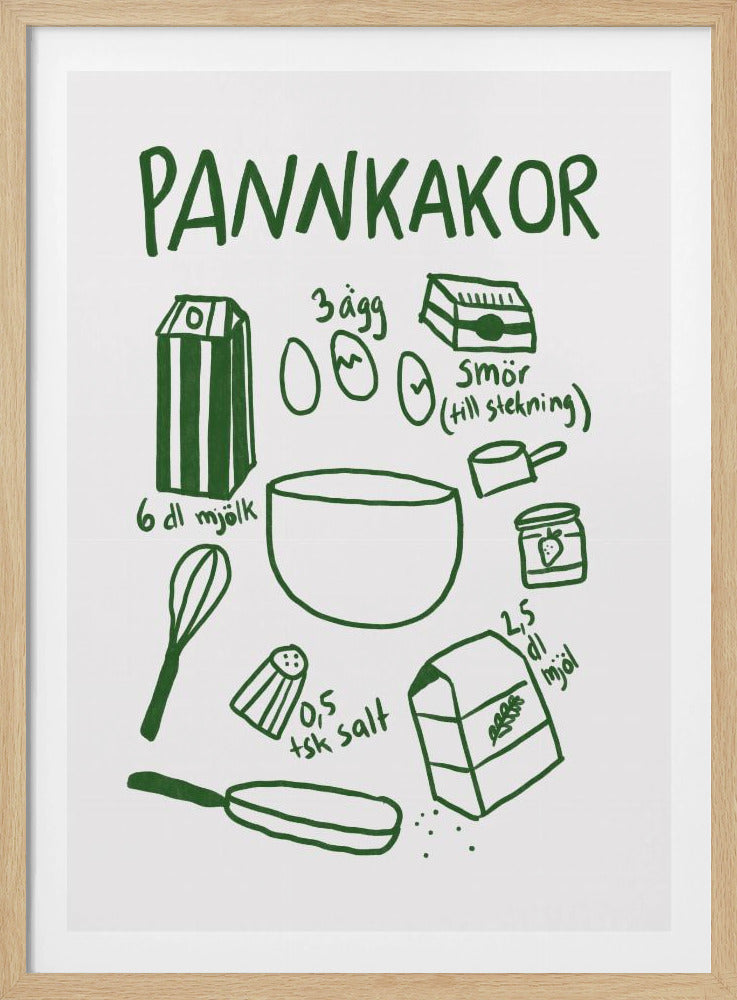 Ingrediënten voor pannenkoeken | Poster