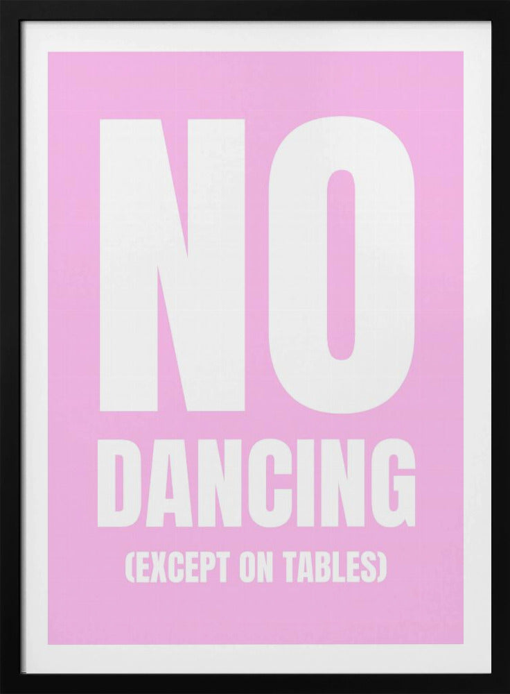 Alleen dansen op tafels | Poster
