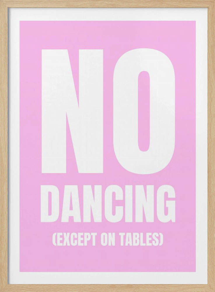Alleen dansen op tafels | Poster