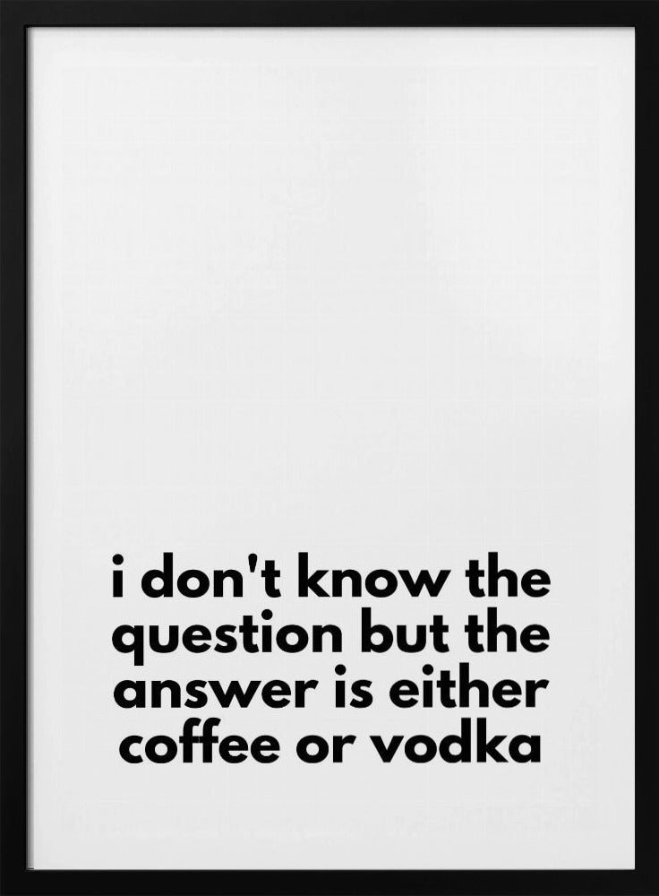 Koffie- of wodkadilemma | Poster