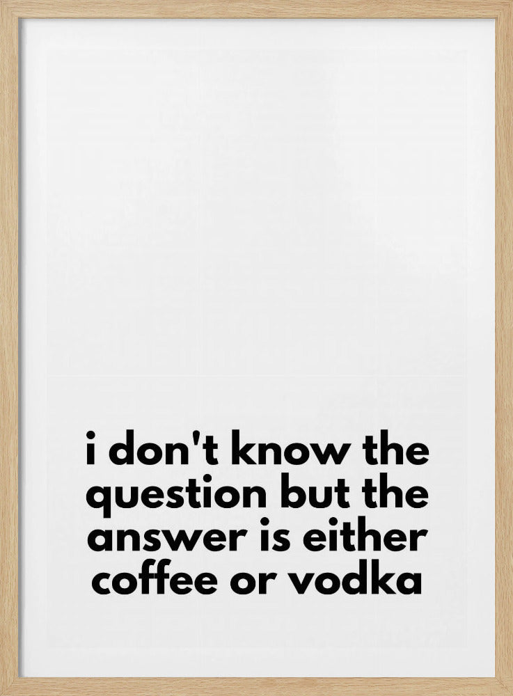 Koffie- of wodkadilemma | Poster