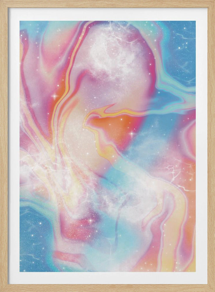 Vintage Pastel Ruimte | Poster