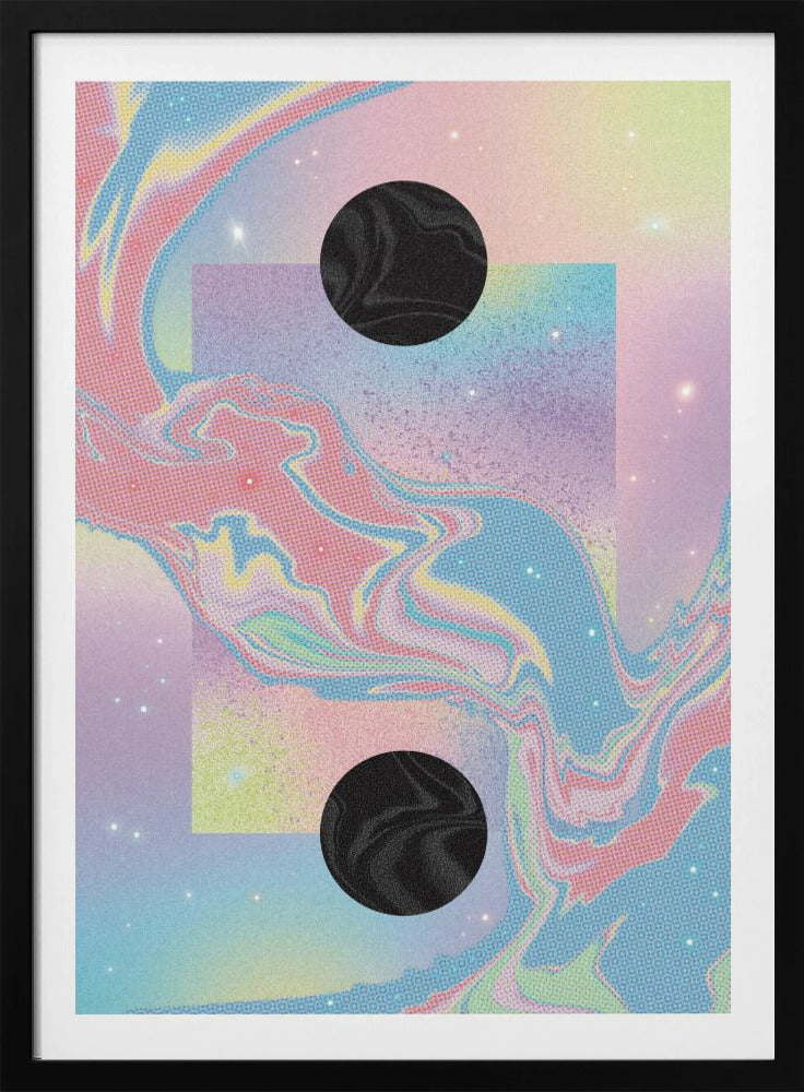 Zwart gat pastel kosmos | Poster