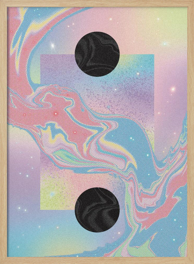 Zwart gat pastel kosmos | Poster
