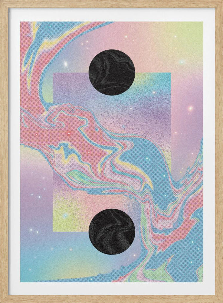 Zwart gat pastel kosmos | Poster