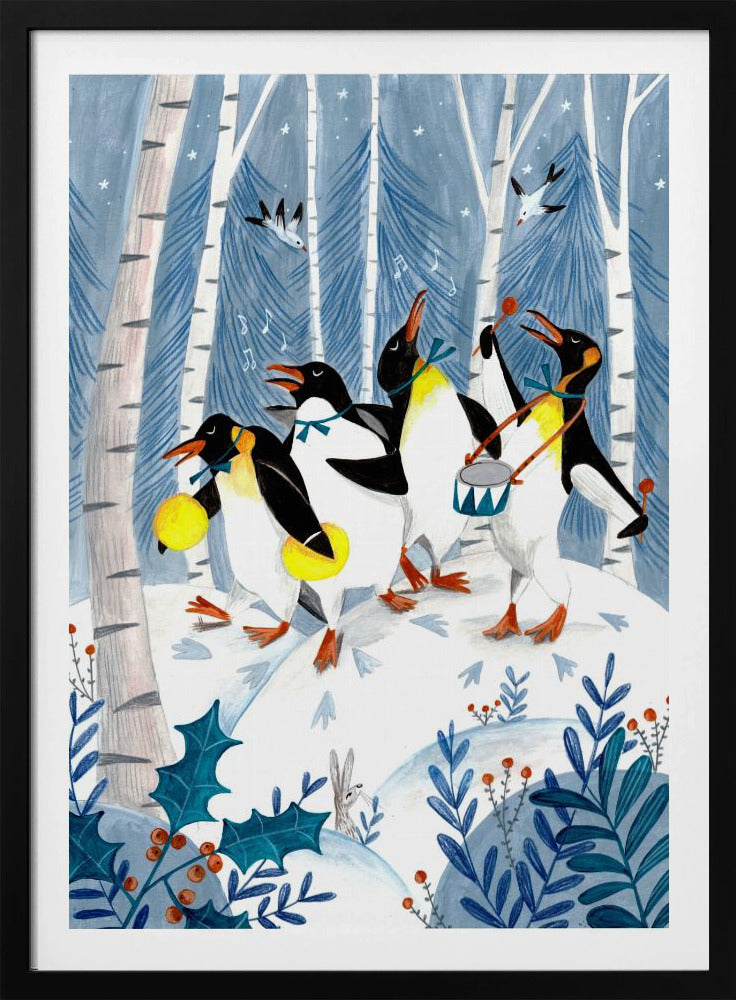 Pinguïns maken muziek in het bos | Poster
