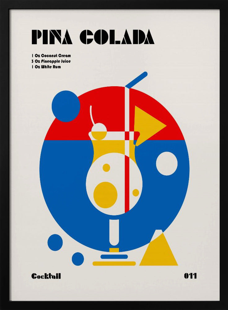 Pina Colada Bauhaus-cocktail | Poster