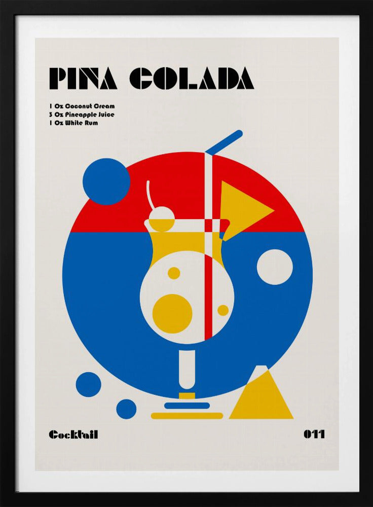 Pina Colada Bauhaus-cocktail | Poster