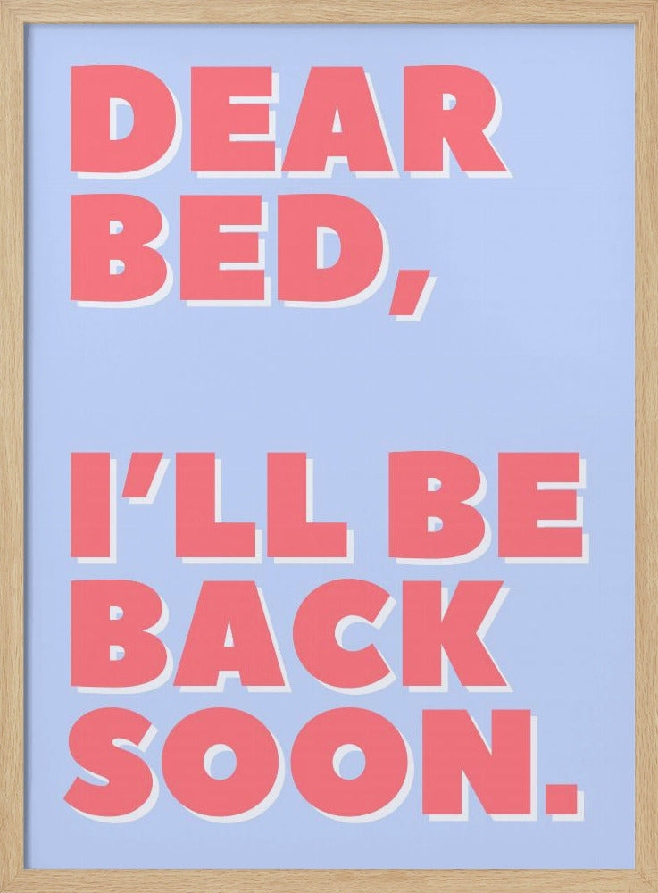 Brief aan mijn bed | Poster