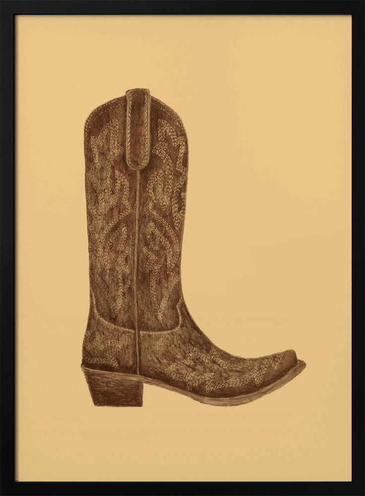 Bruine Cowgirl Laarzen | Poster