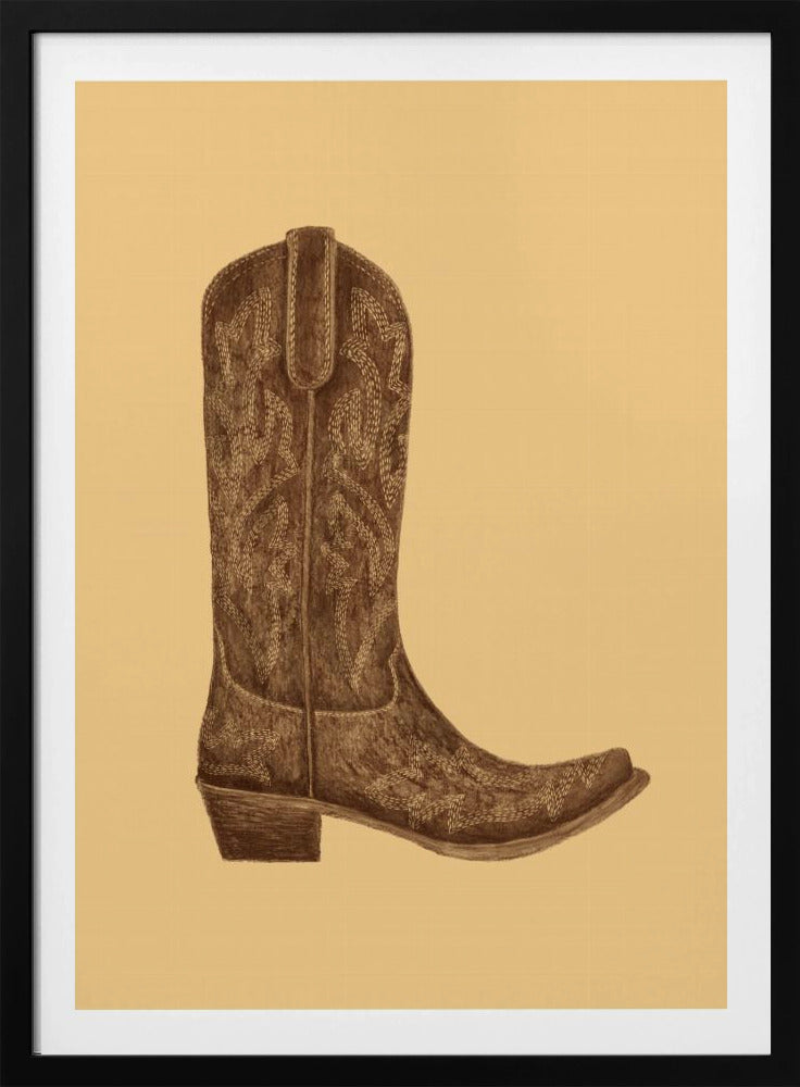 Bruine Cowgirl Laarzen | Poster