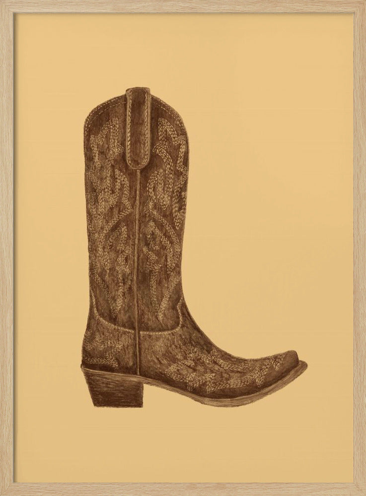 Bruine Cowgirl Laarzen | Poster