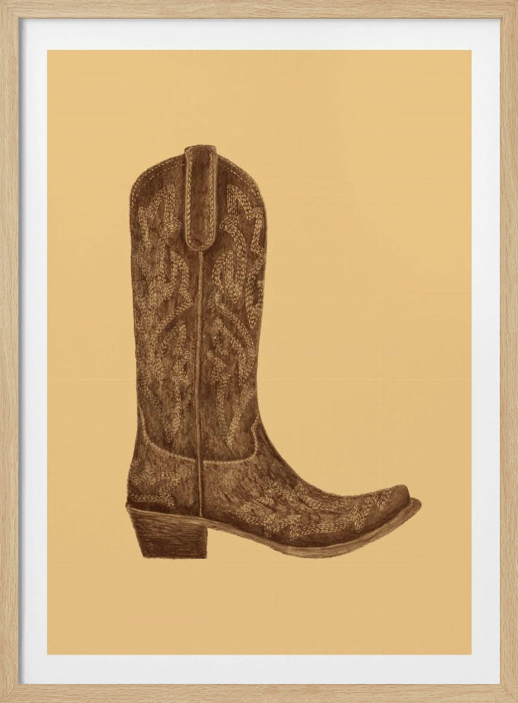 Bruine Cowgirl Laarzen | Poster