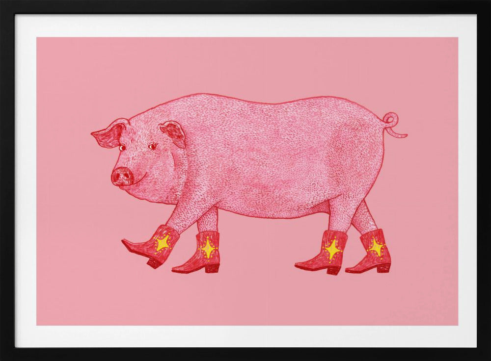 Marjorie het Cowgirl Varken | Poster