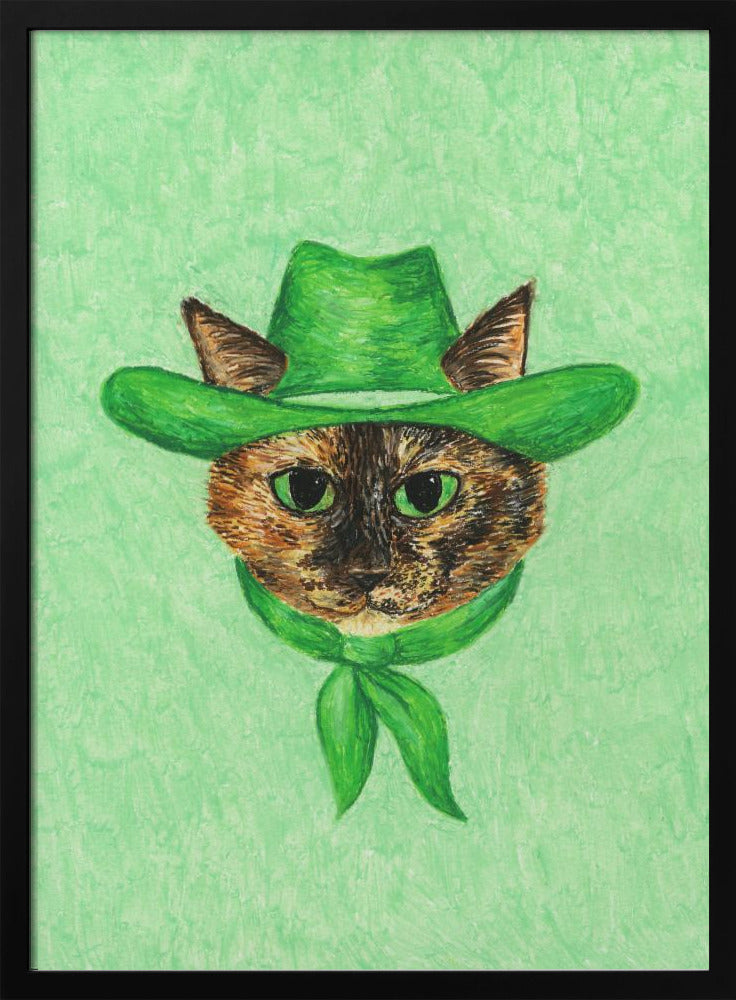 Tilly de Cowgirl Tortie Cat | Poster