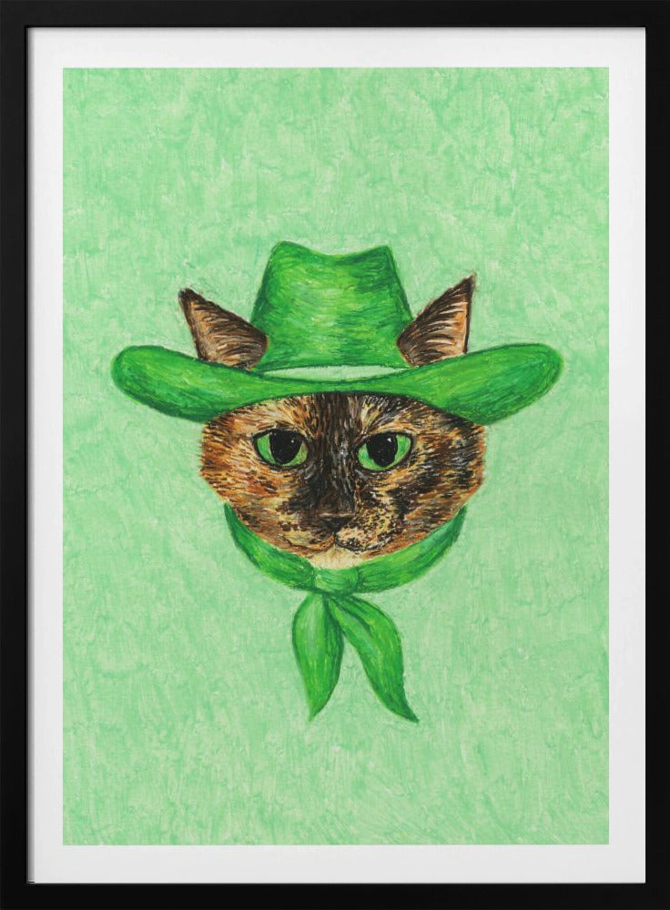 Tilly de Cowgirl Tortie Cat | Poster