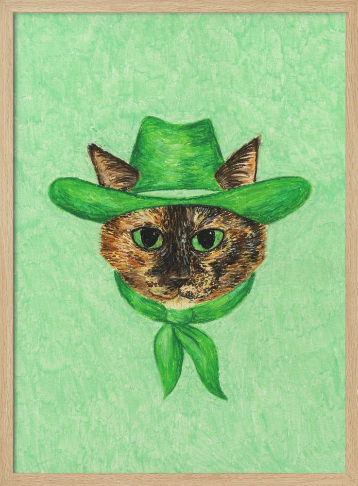 Tilly de Cowgirl Tortie Cat | Poster