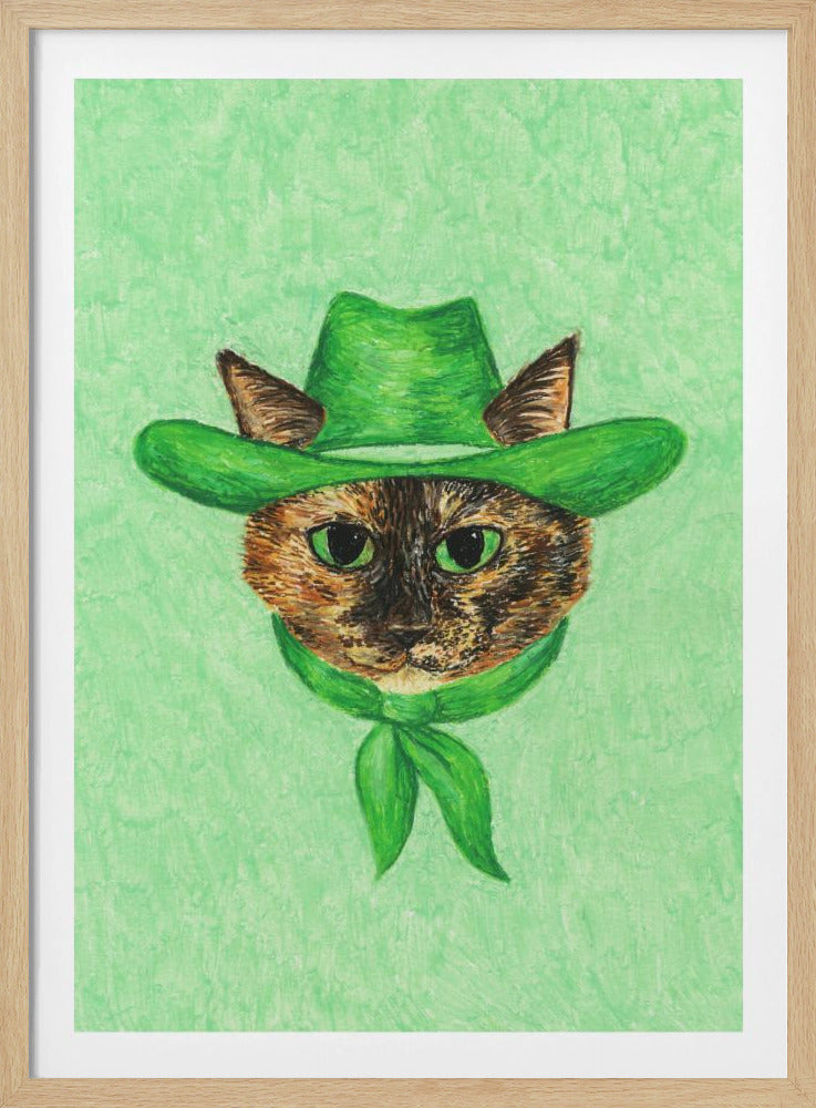 Tilly de Cowgirl Tortie Cat | Poster