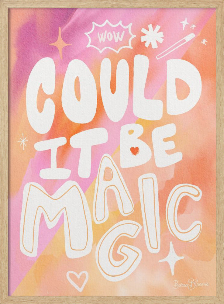 Zou het magie kunnen zijn - Peach Pink | Poster
