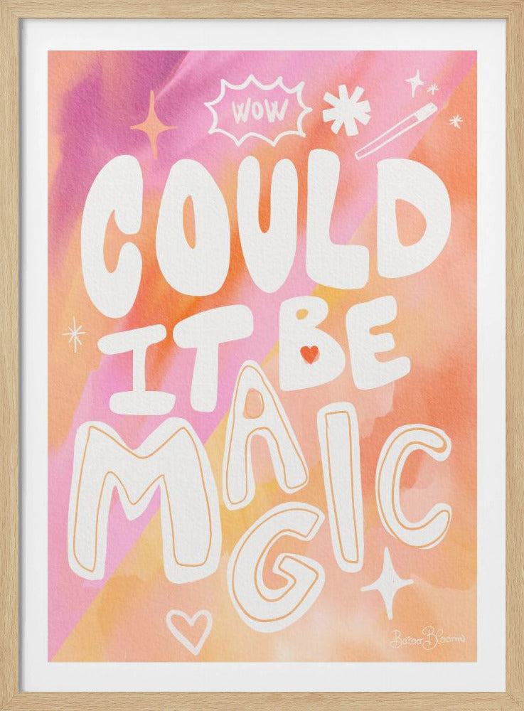Zou het magie kunnen zijn - Peach Pink | Poster
