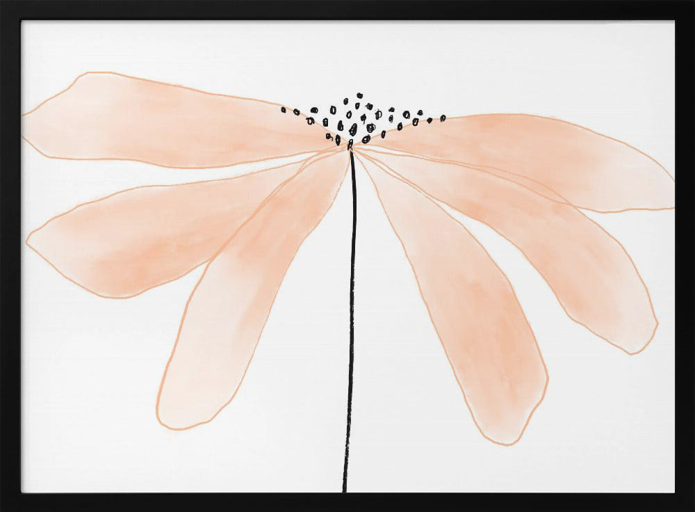Delicate Peach Color Flower with Petals | Poster