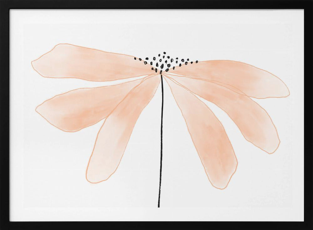 Delicate Peach Color Flower with Petals | Poster