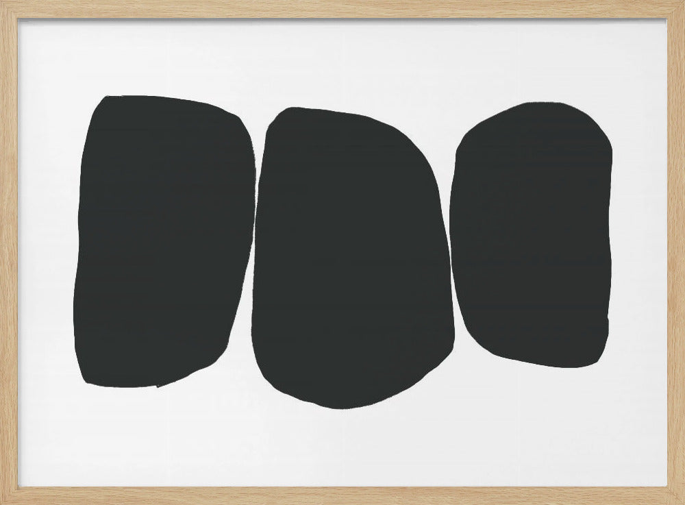 Black Irregular Shapes | Poster