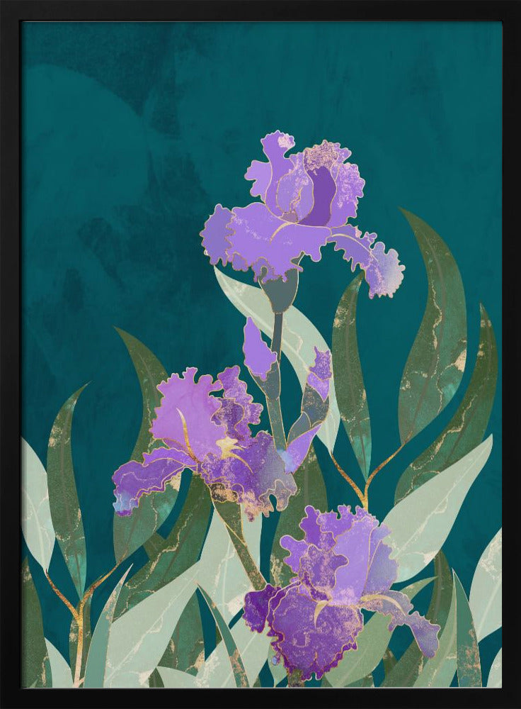 Irisbloem Turquoise | Poster