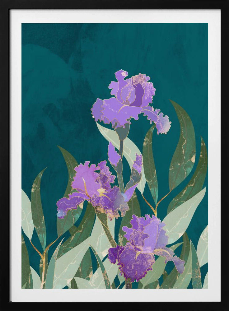 Irisbloem Turquoise | Poster