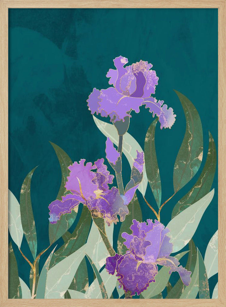 Irisbloem Turquoise | Poster