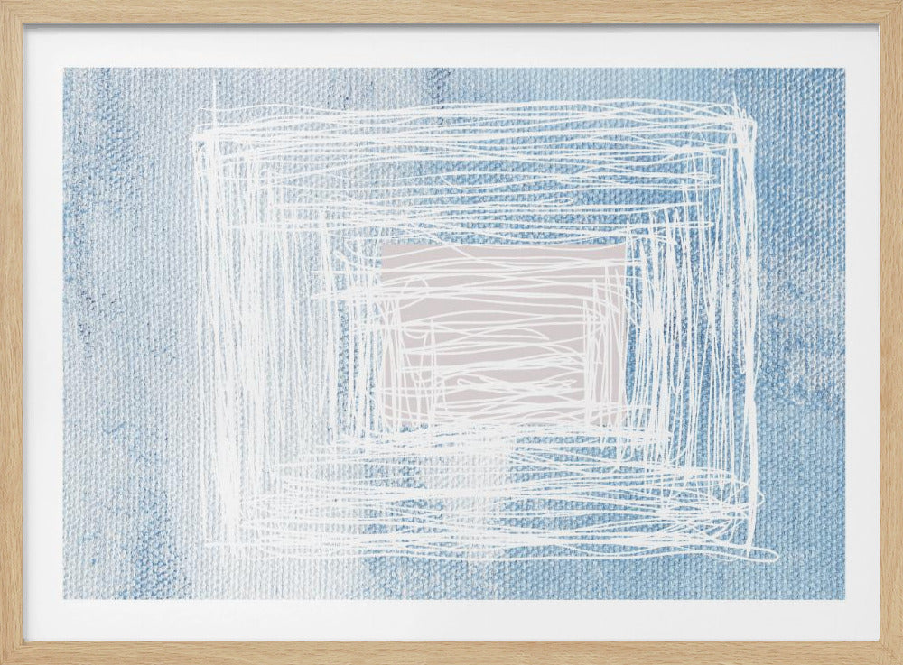 Witte Draaikolk Vierkant | Poster