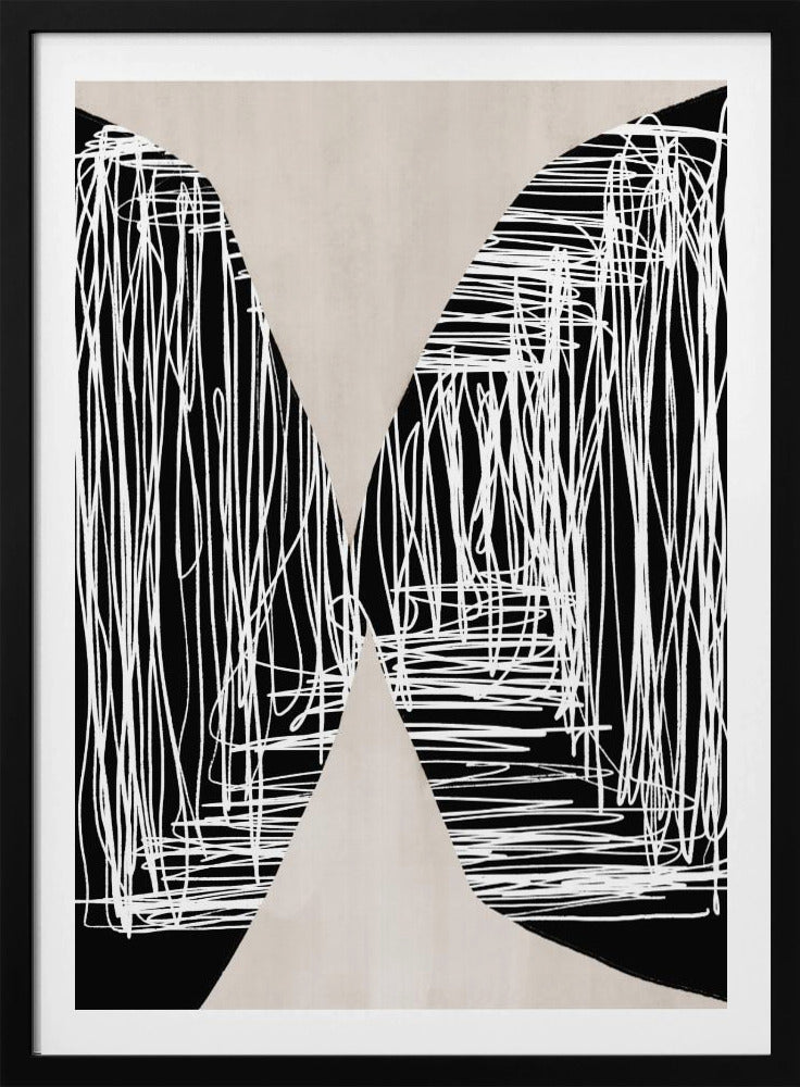 Monochroom doolhof | Poster