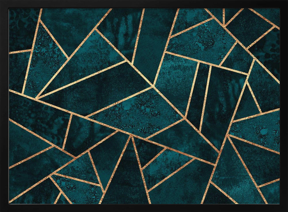 Diepblauwe steen | Poster