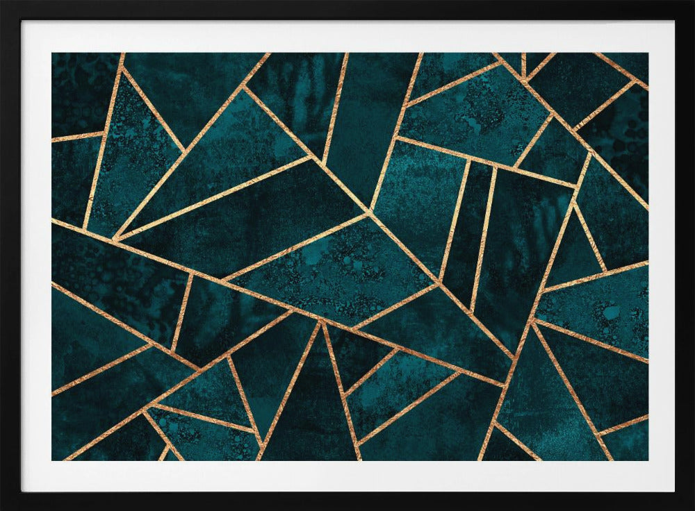 Diepblauwe steen | Poster