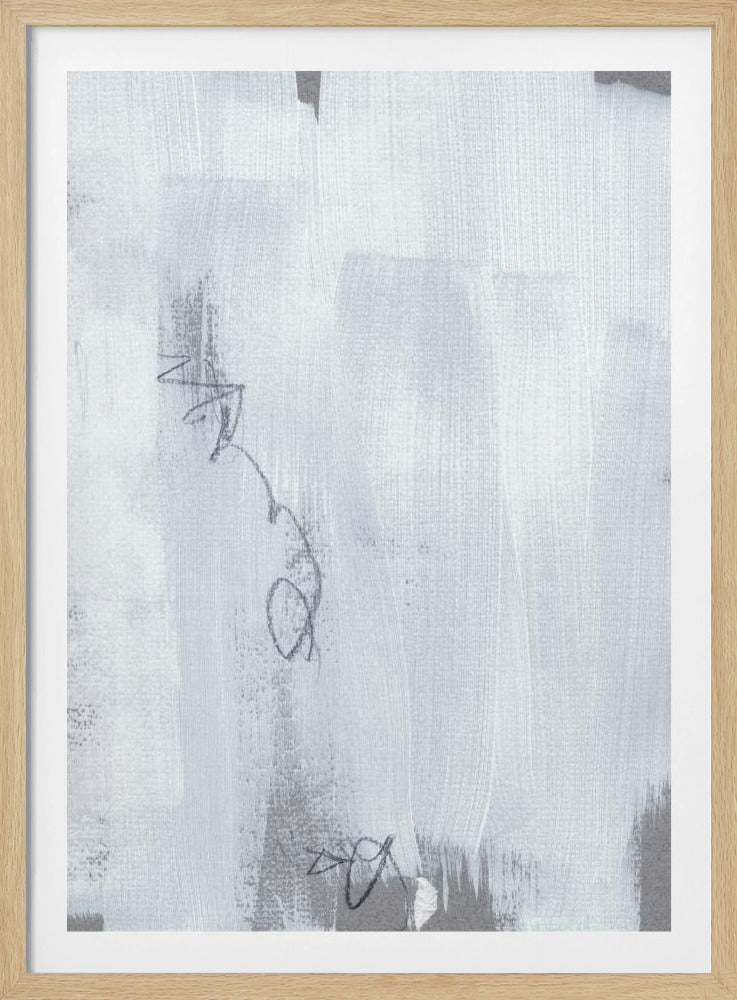 Echo's in wit en grafiet | Poster