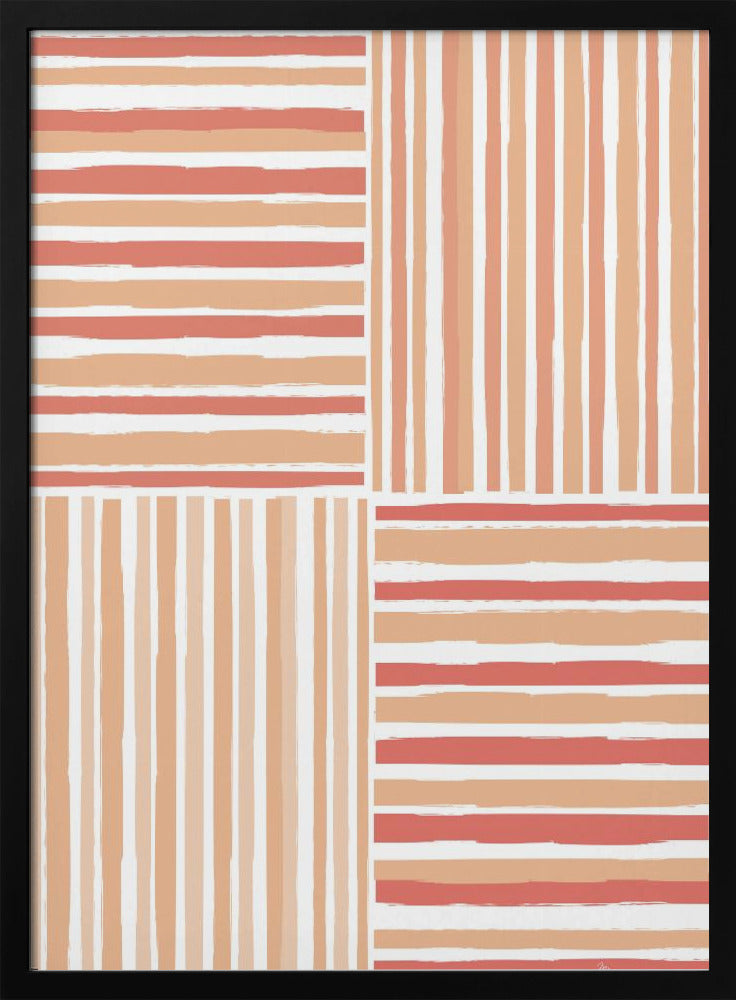 Verticale en horizontale strepen | Poster