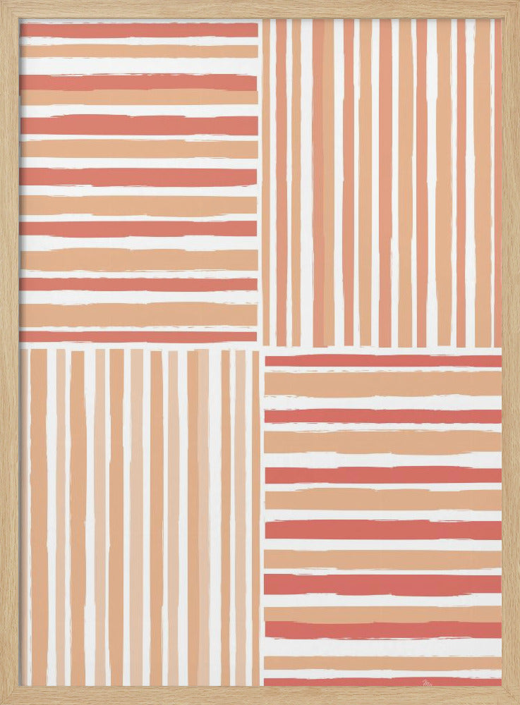 Verticale en horizontale strepen | Poster