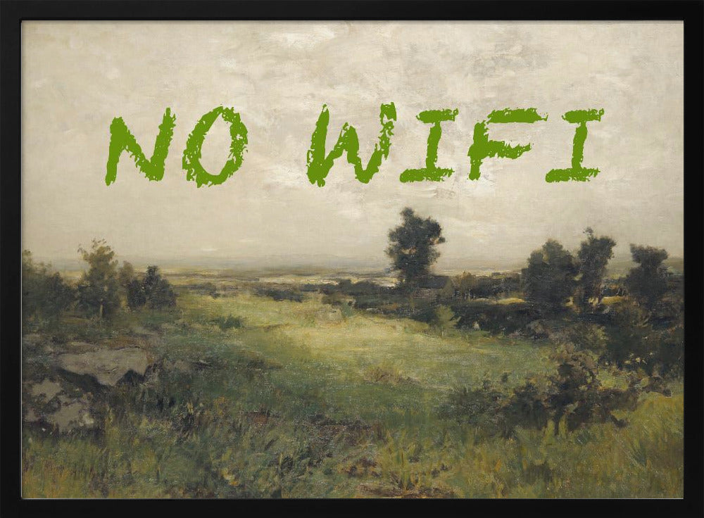 Geen wifi / Olieverfschilderij Landschap | Poster