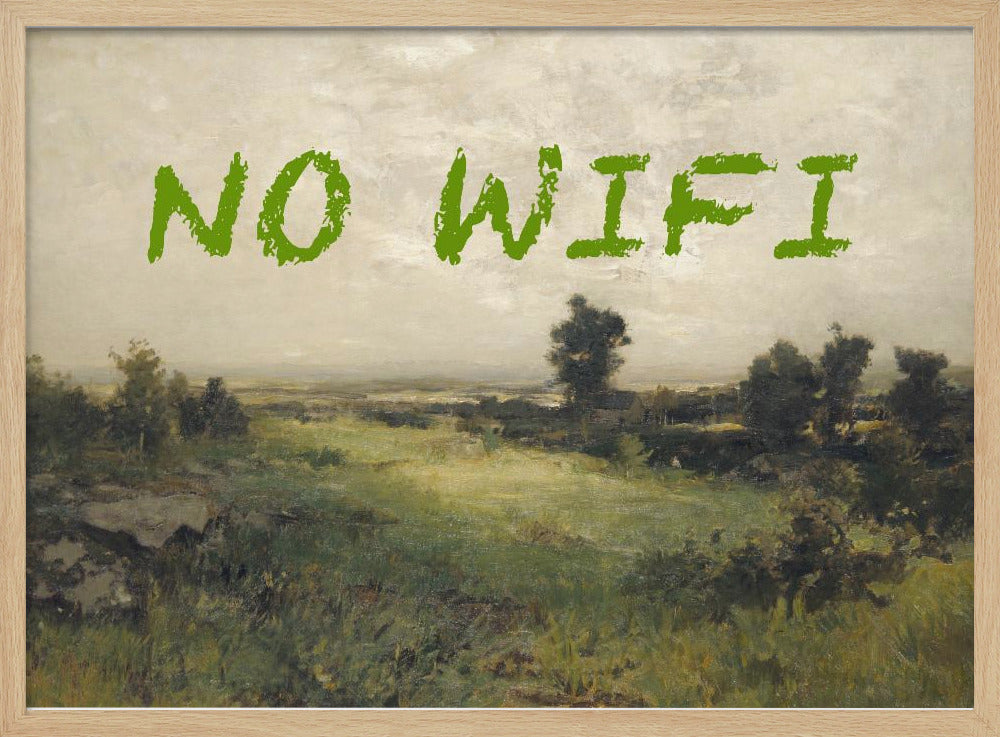 Geen wifi / Olieverfschilderij Landschap | Poster