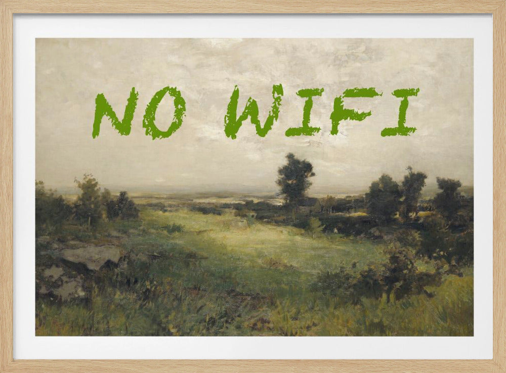 Geen wifi / Olieverfschilderij Landschap | Poster
