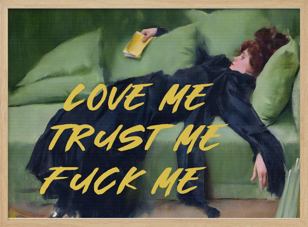 Hou van me, vertrouw me, neuk me / Gele versie | Poster
