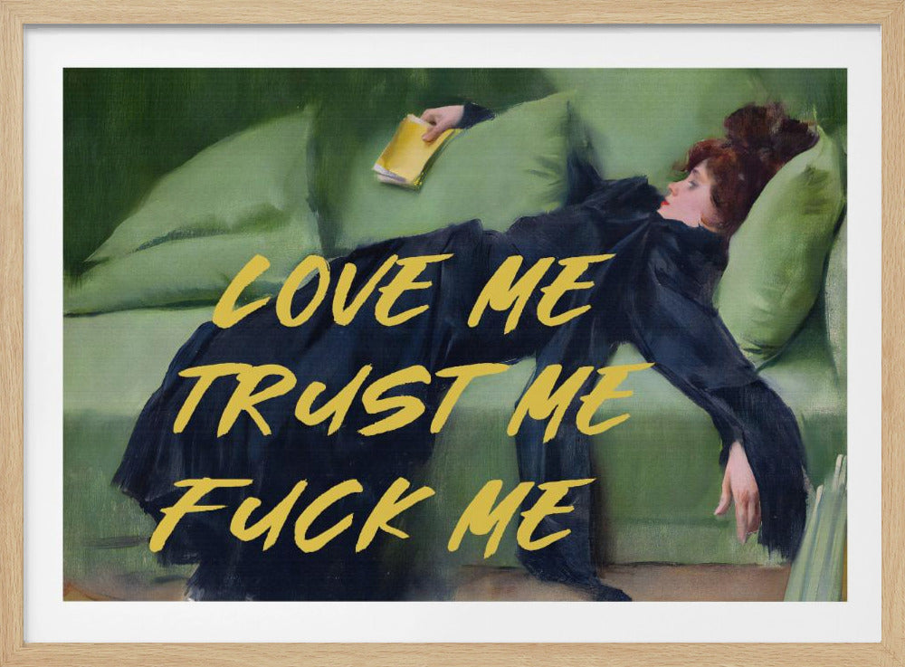 Hou van me, vertrouw me, neuk me / Gele versie | Poster