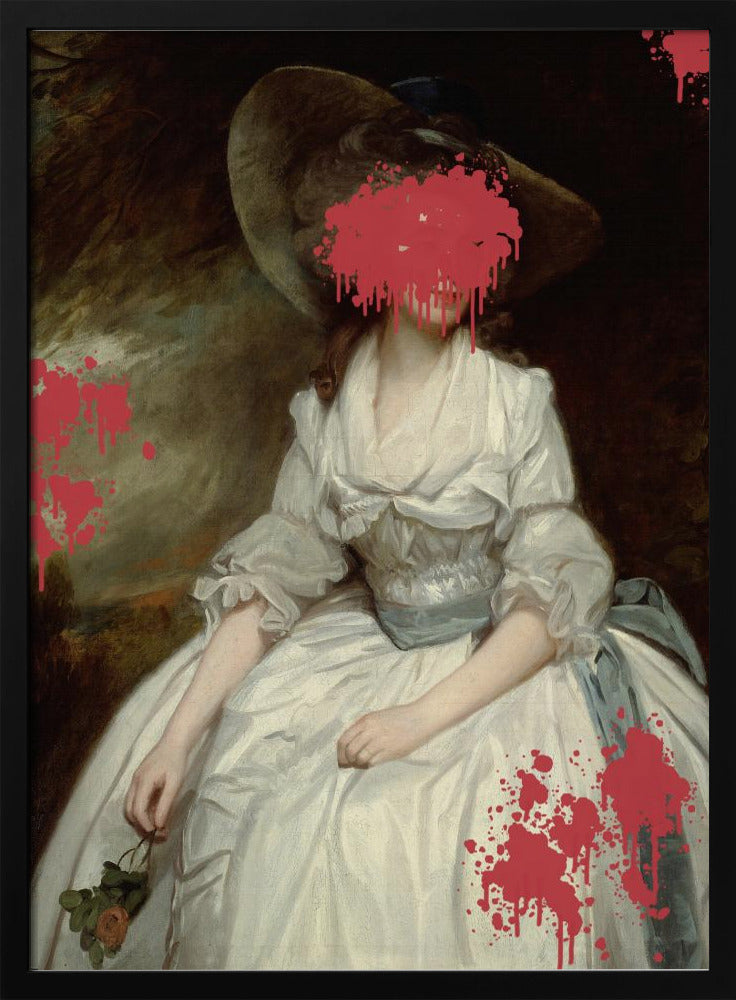 Renaissance Red Splash - Veranderde kunst | Poster