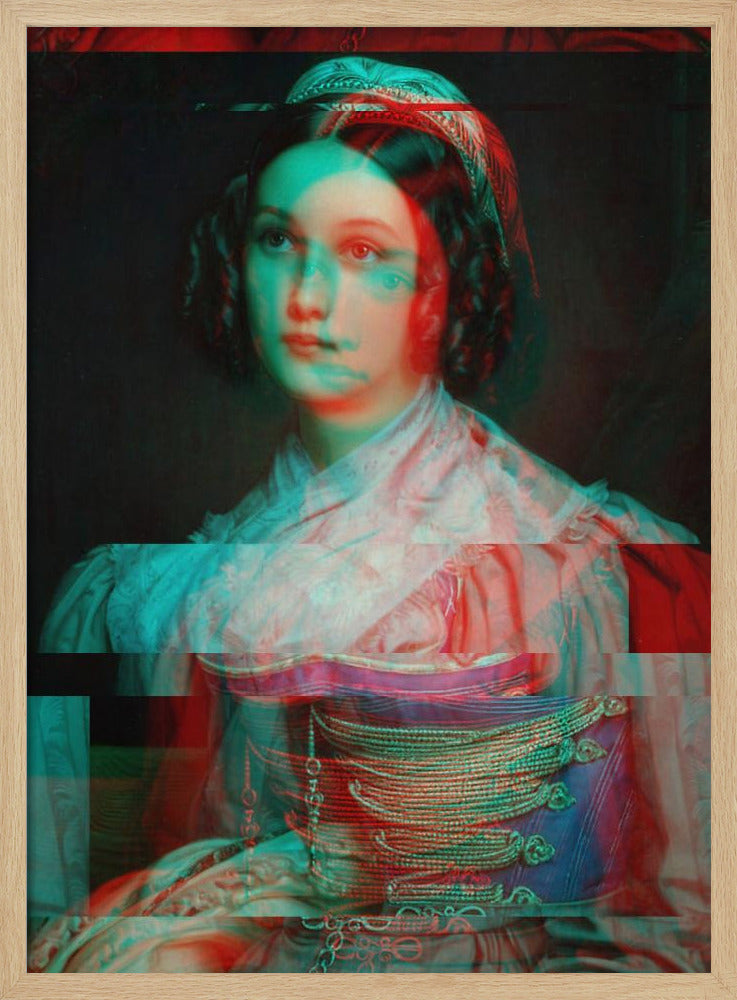 Vervormd portret van vrouw | Poster