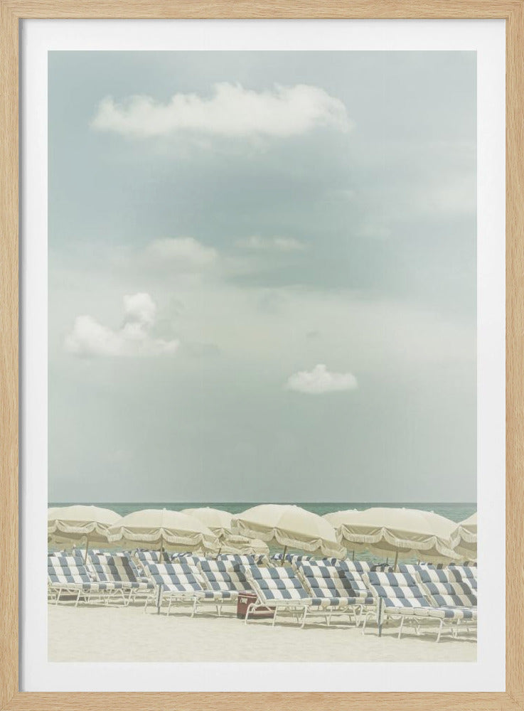 Vintage strandtafereel | Poster