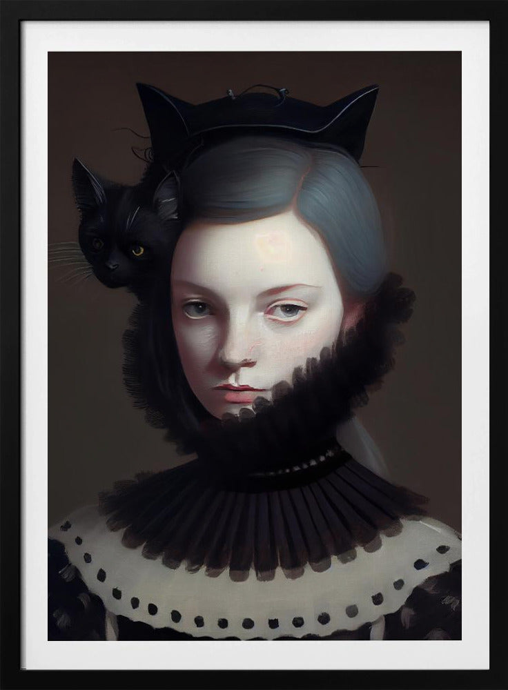 Mevrouw Zwarte Poes | Poster