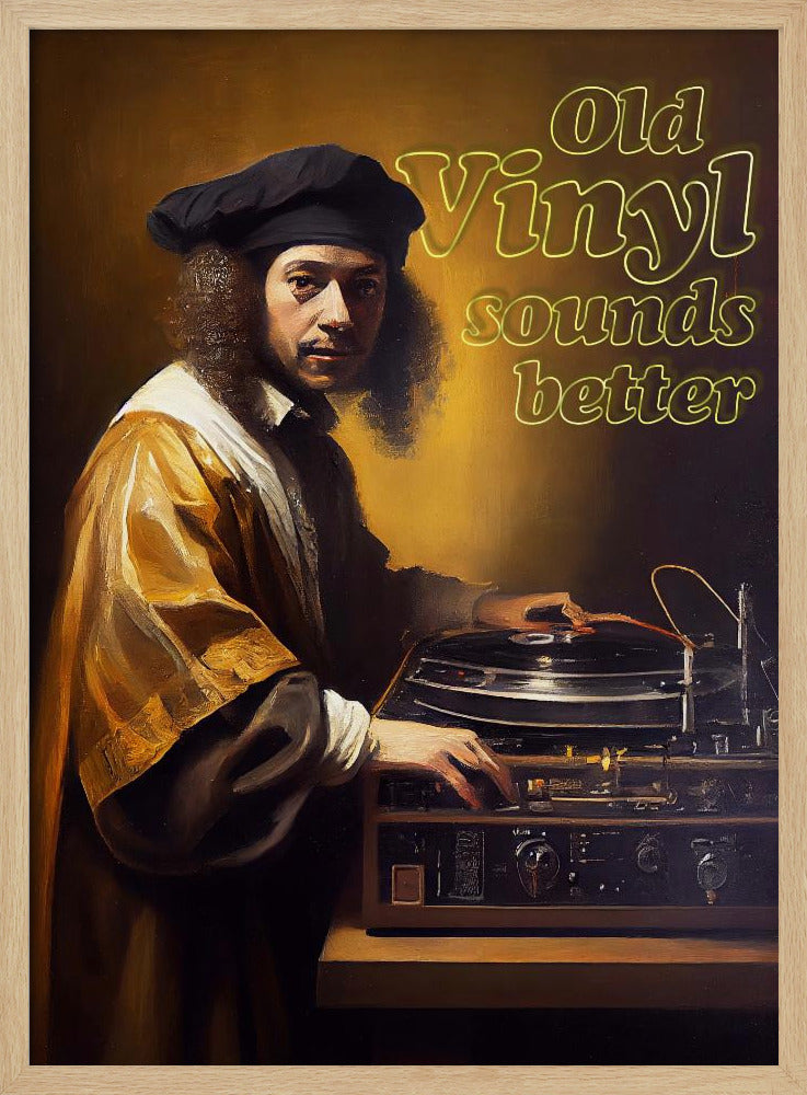 Oud vinyl klinkt beter | Poster