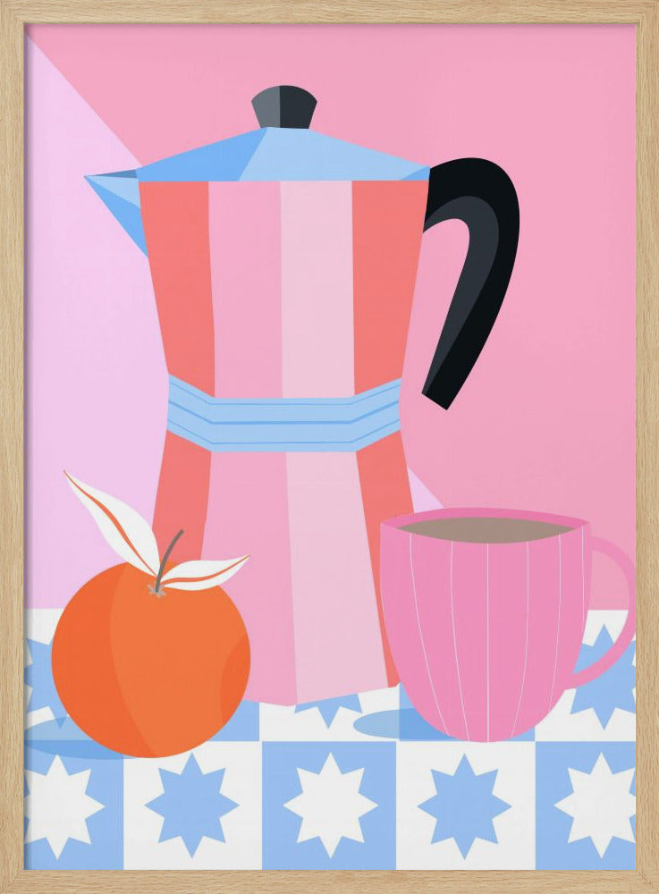 Stilleven met mokkapot | Poster